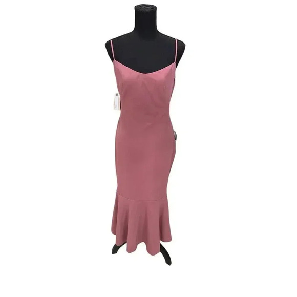 NWT Katie May Twirl Sleeveless Pink Drape Back Dress - Picture 4 of 7